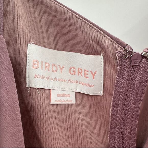 Birdy Grey Devin Convertible Chiffon Maxi Bridesmaid Dress Dark Mauve Sz M NEW - Picture 9 of 11